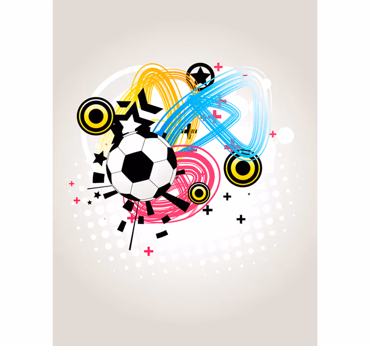 Store enrouleur football ballon sur fond coloré - TenStickers