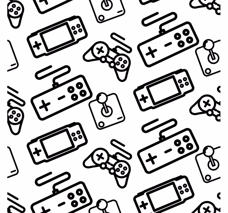 Store enrouleur geek manettes de console de jeu minimalistes - TenStickers