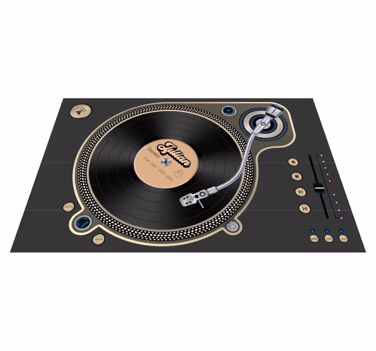 Set de table tourne-disque avec prénom - TenStickers
