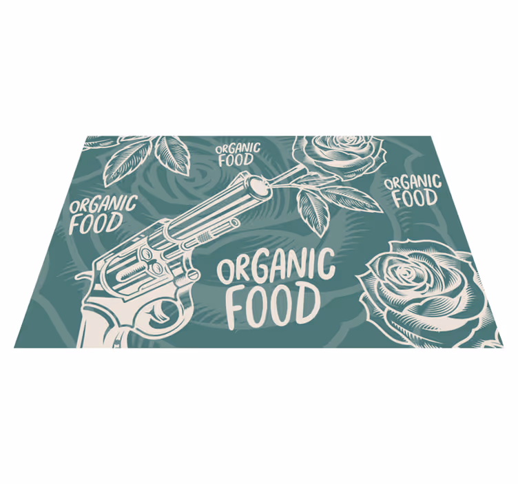 Set de table original aliment bio revolver - TenStickers