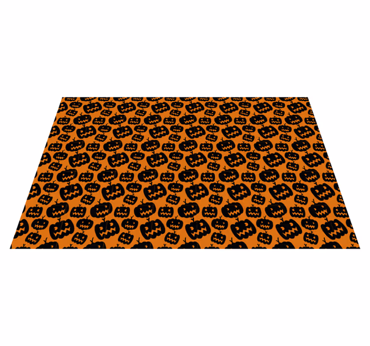 Set de table halloween motif citrouille effrayante - TenStickers