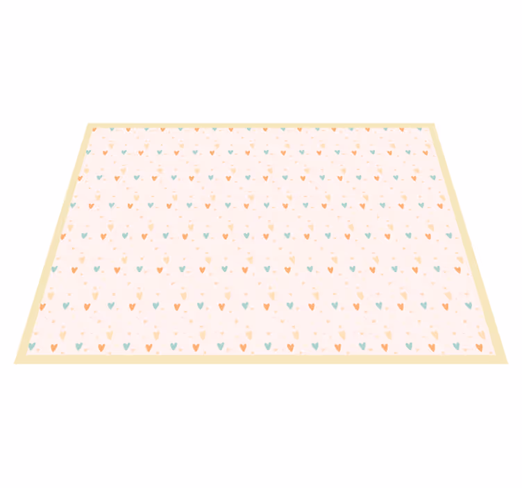 Set de table enfant fond à motifs de coeurs - TenStickers