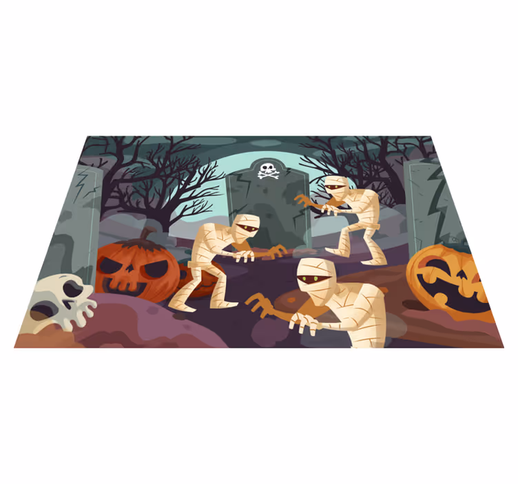 Set de table halloween momies Émergeant du tombeau - TenStickers