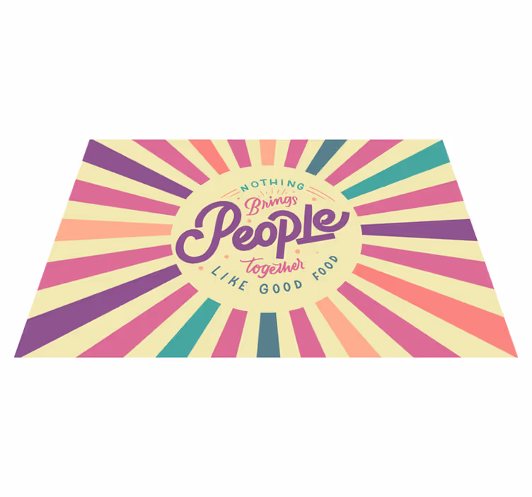 Set de table citation rien ne rapproche les gens - TenStickers