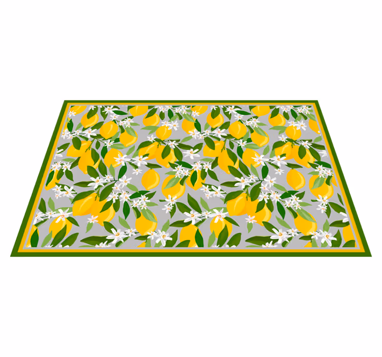 Set de table original motifs floraux citrons - TenStickers