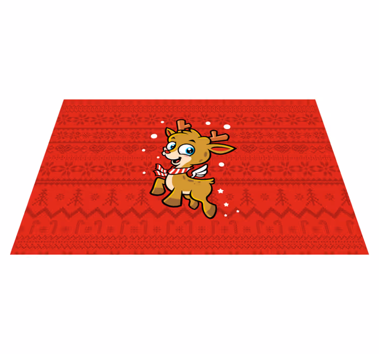 Set de table noël personnage renne mignon - TenStickers