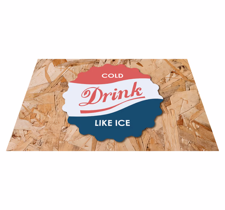 Set de table citation boisson froide comme la glace - TenStickers