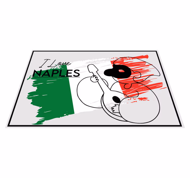Set de table citation j'adore le design de naples - TenStickers