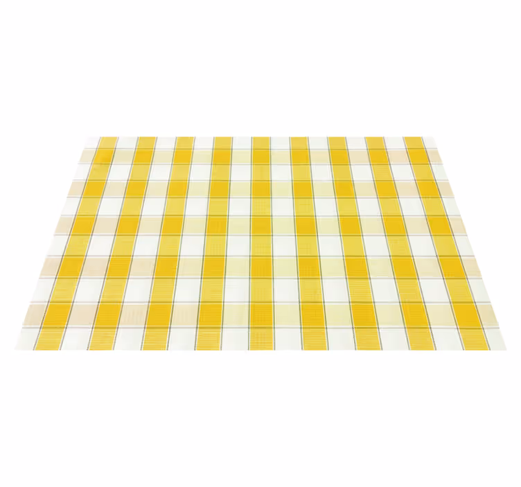 Set de table motif à carreaux jaunes - TenStickers