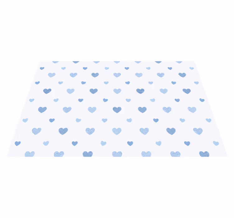 Set de table original motif cœurs bleu clair - TenStickers