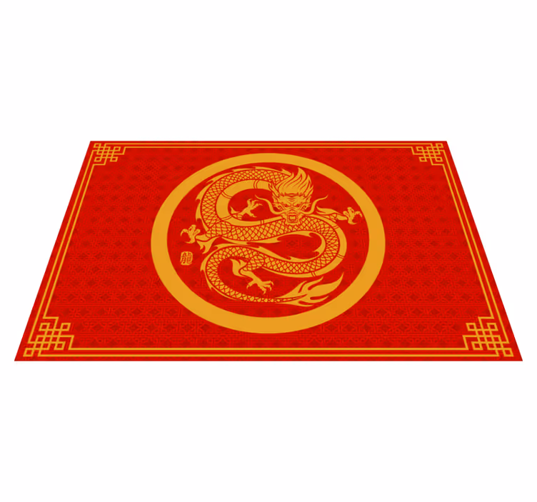 Set de table original dragon cercle d'or - TenStickers