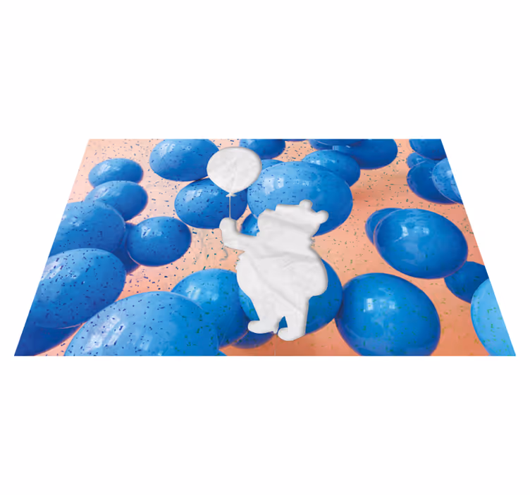 Set de table enfant ours tenant un ballon - TenStickers