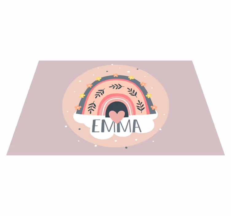 Set de table enfants arc-en-ciel personnalisable - TenStickers