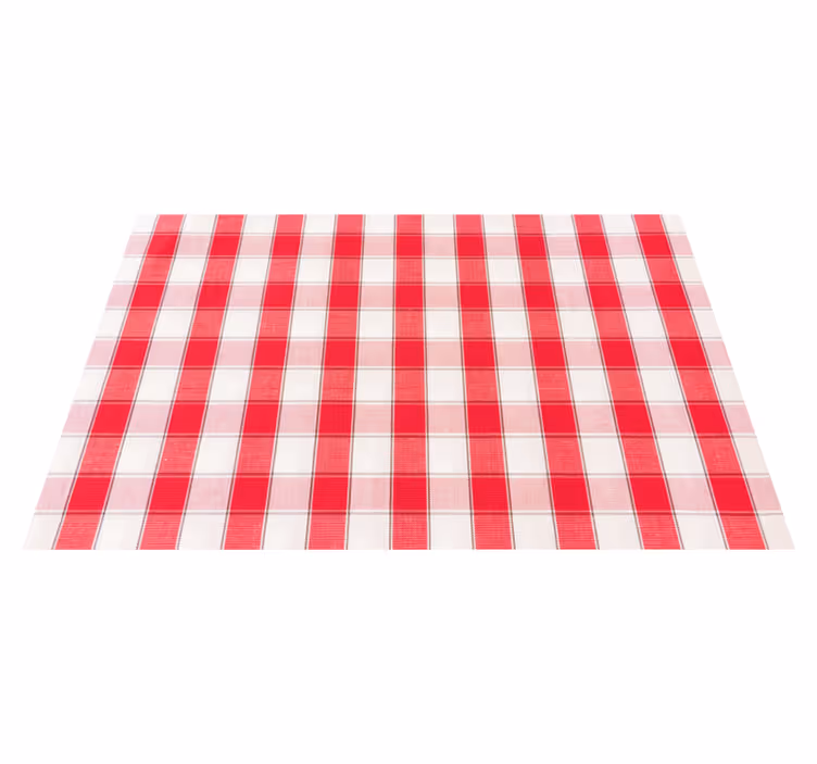 Set de table à motif carreaux rouges - TenStickers