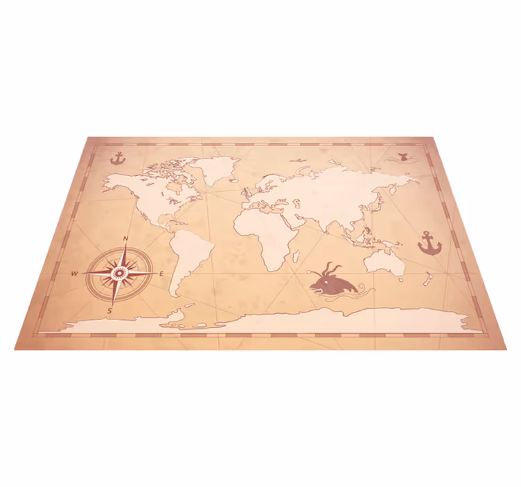 Set de table original illustration carte du monde - TenStickers