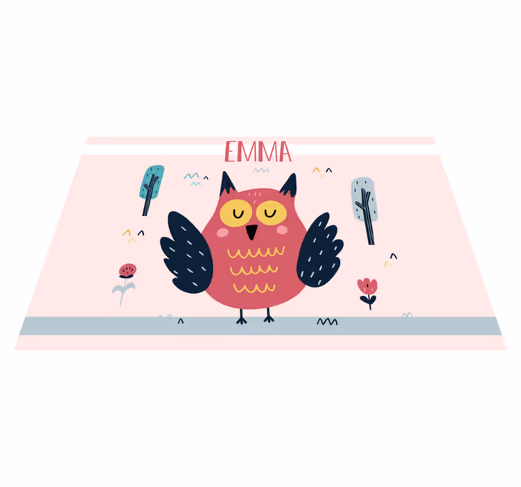 Set de table hiboux avec prénom - TenStickers