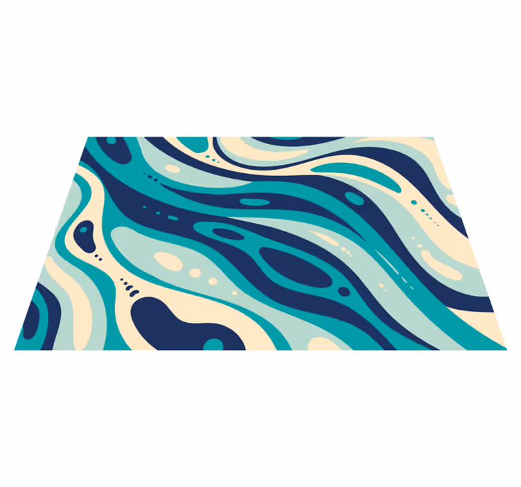 Set de table motifs aqua ondulés - TenStickers