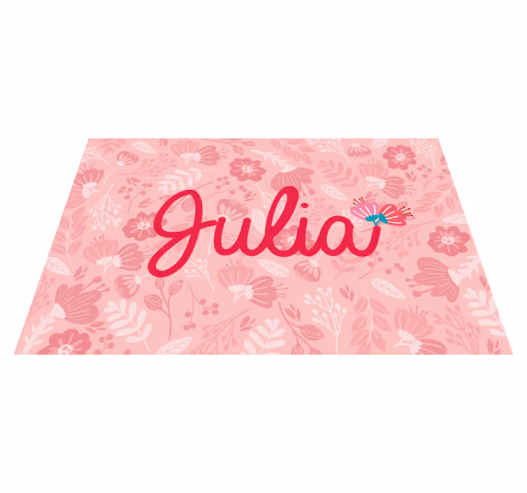 Set de table Enfants motif fleurs avec prénom - TenStickers