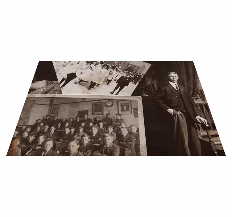 Set de table maison collage photo vintage - TenStickers