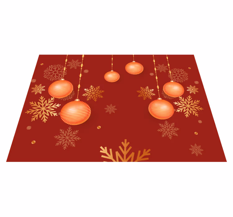 Set de table noël boules de noël ornementales - TenStickers