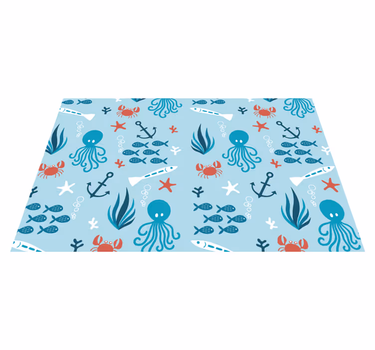 Set de table enfant créatures marines colorées - TenStickers