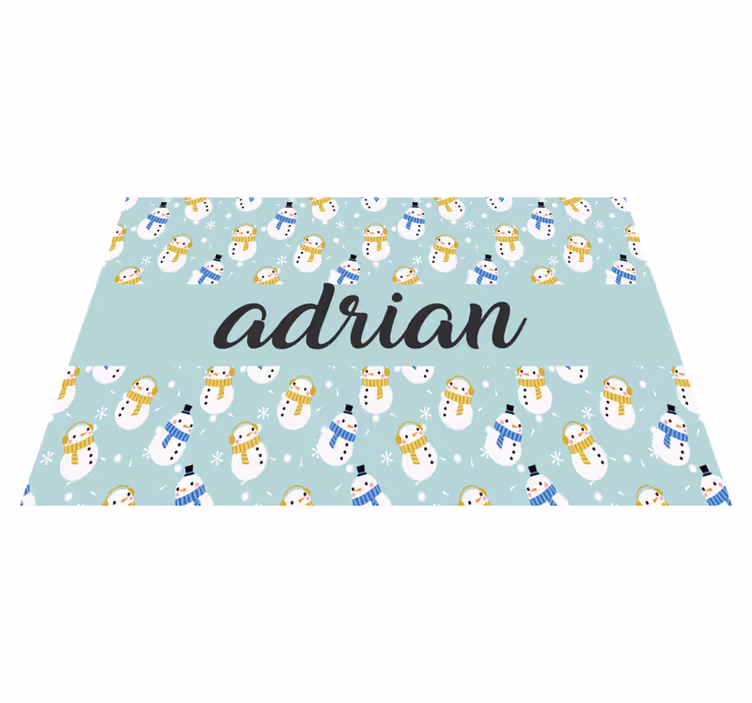 Set de table noël design personnalisé bonhomme de neige - TenStickers
