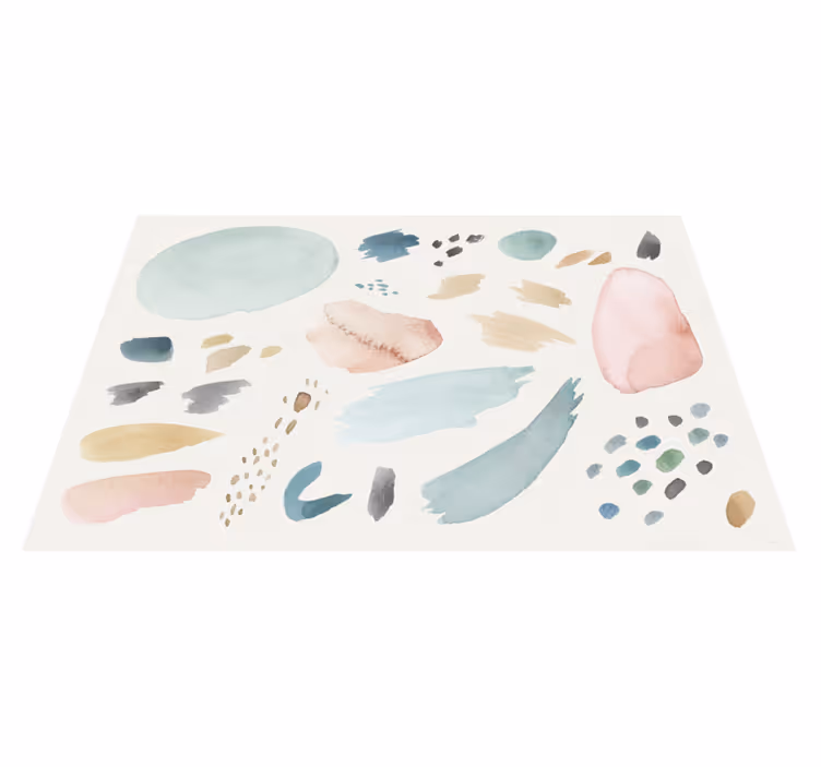 Set de table formes aquarelles douces - TenStickers