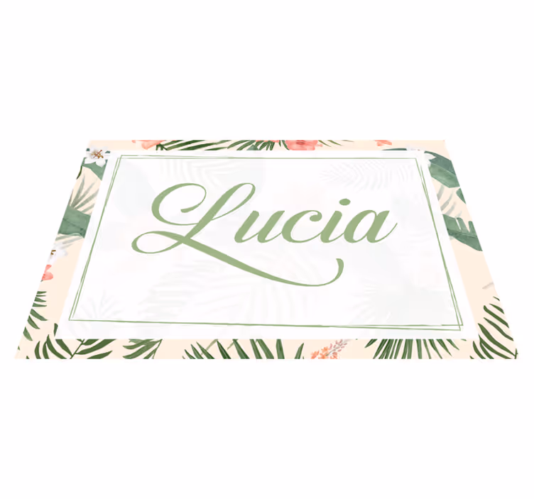 Set de table avec prénom design floral - TenStickers