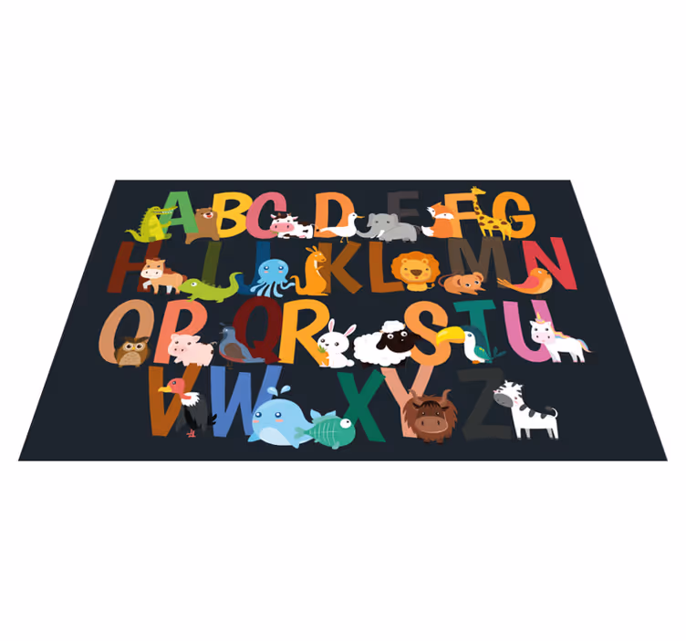 Set de table enfant personnages animaux alphabet - TenStickers