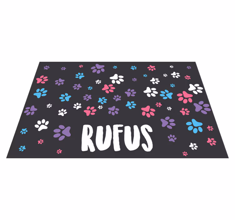 Set de table enfant empreintes de pattes colorées - TenStickers