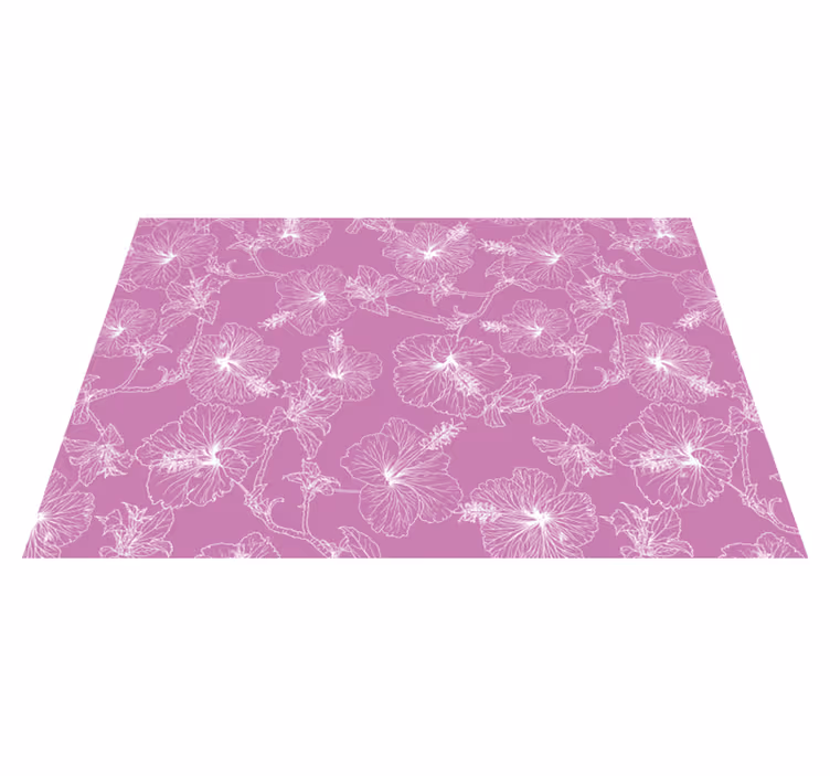 Set de table original motif floral contour - TenStickers