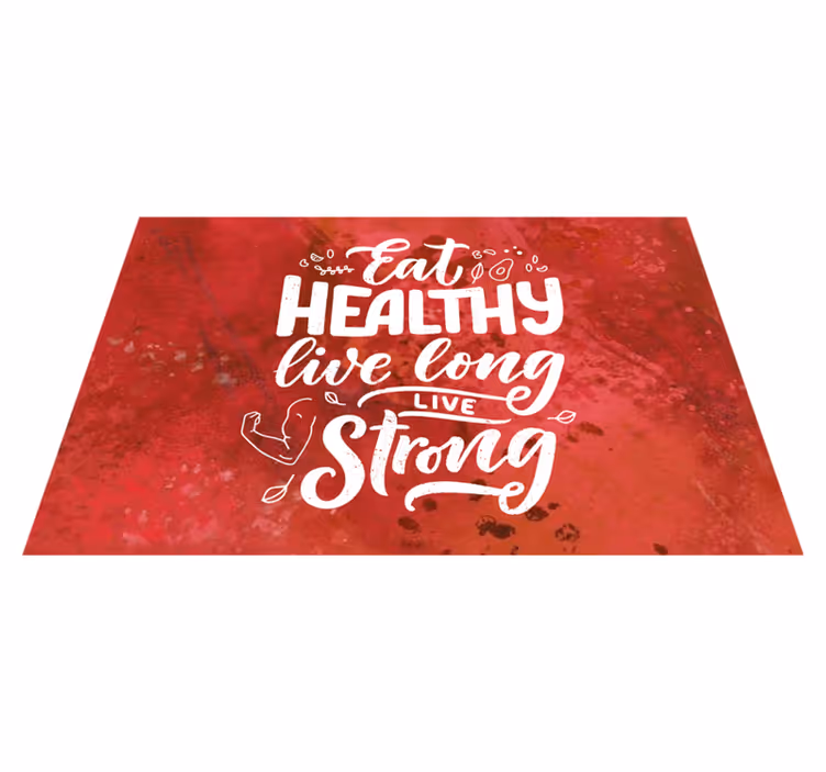 Set de table citation mangez sainement vivez fort - TenStickers