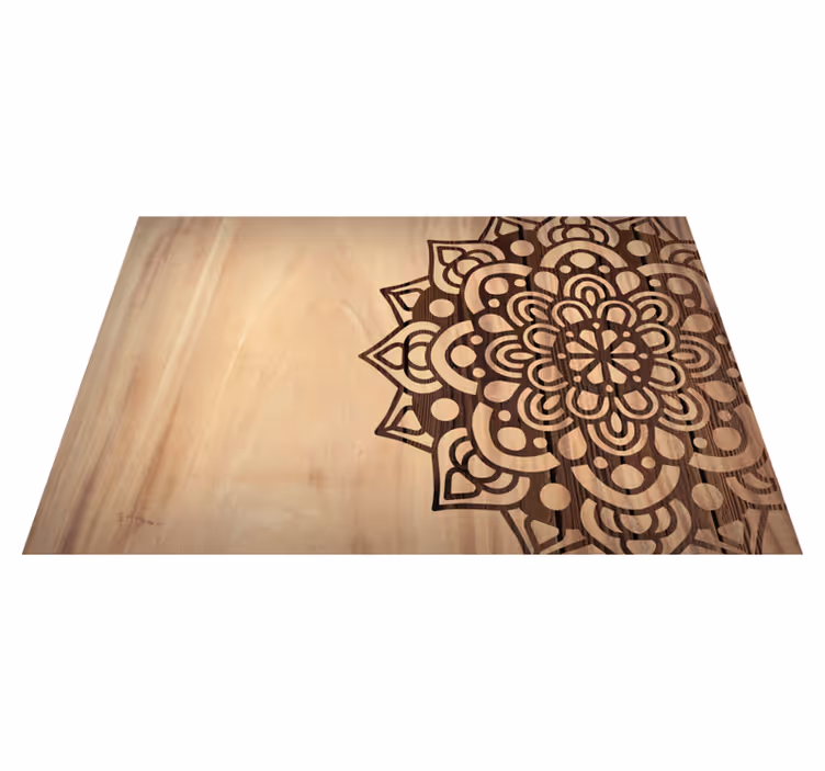Set de table design bois sticker de côté en bois - TenStickers
