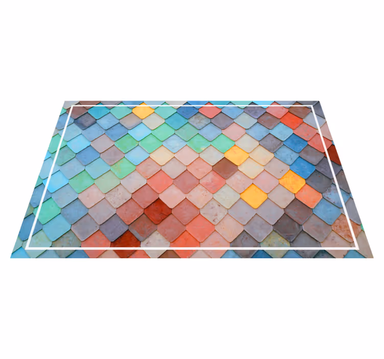 Set de table motif carreaux colorés - TenStickers