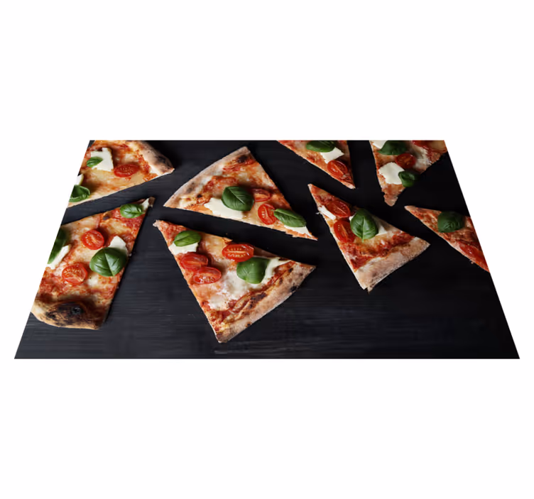 Set de table restaurant arrangement de pizza tranchée - TenStickers