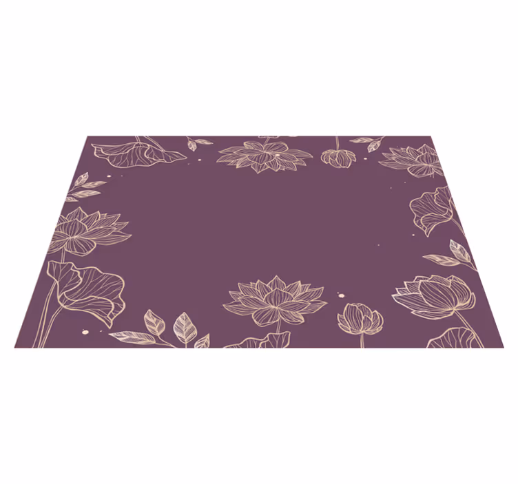 Set de table élégant motif lotus floral - TenStickers