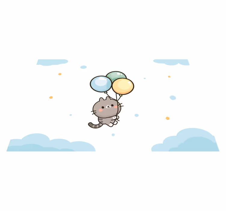 Set de table enfant ballons de chats mignons - TenStickers