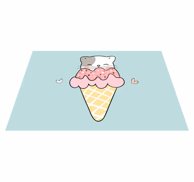 Set de table enfant chat mignon glace - TenStickers