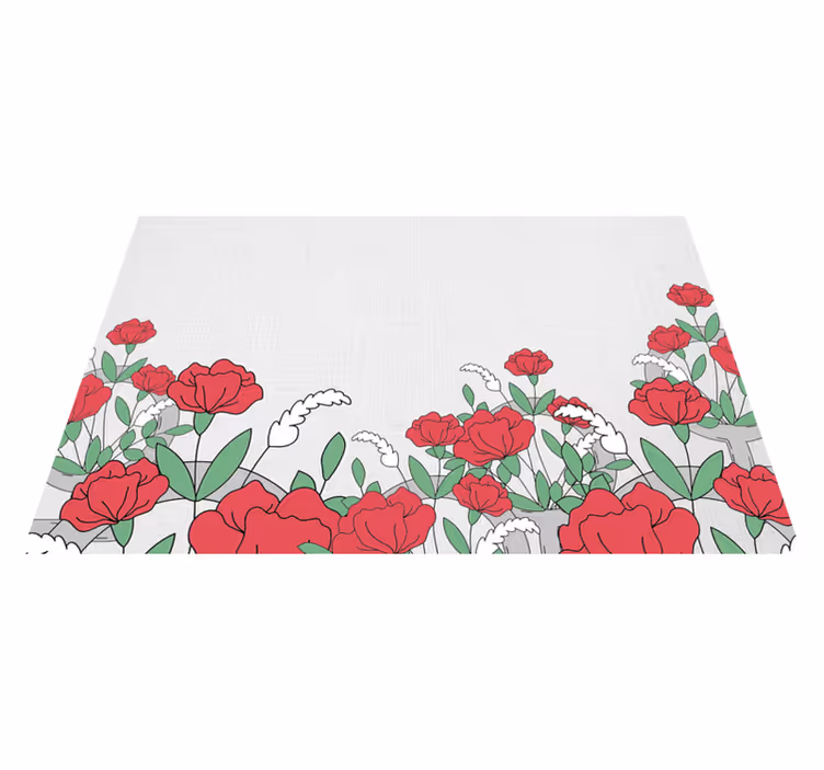 Set de table original motif floral avec feuilles - TenStickers