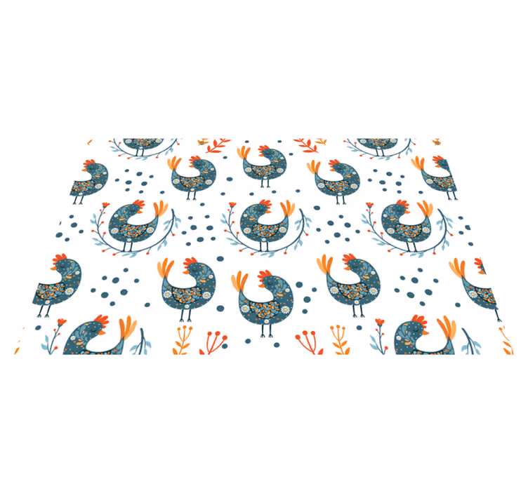 Set de table original motif coq coloré - TenStickers
