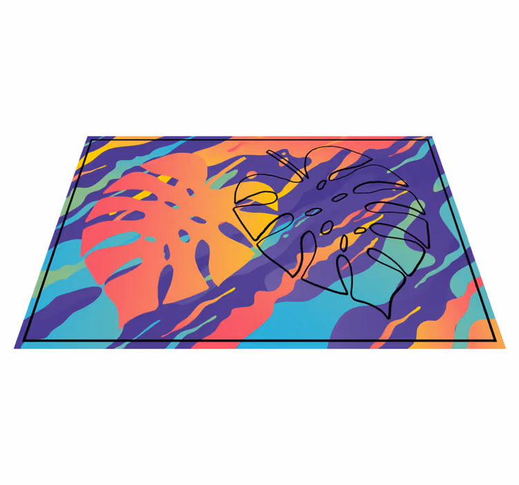 Set de table original motif feuilles colorées - TenStickers
