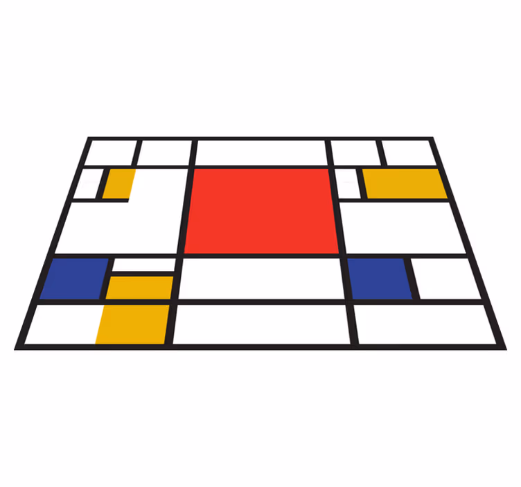 Set de table forme original Art géométrique mondrian - TenStickers