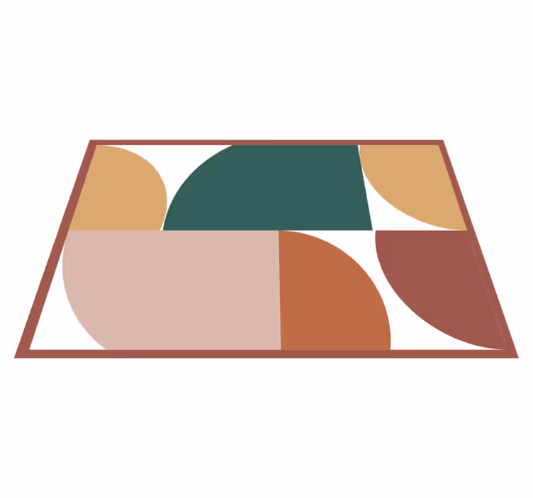 Set de table moderne segments de couleur géométriques - TenStickers
