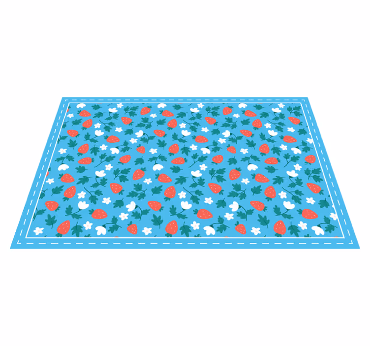 Set de table original motif floral fraise - TenStickers