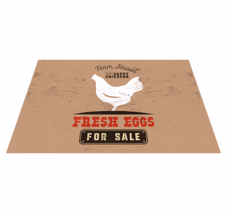 Set de table original poulet frais de la ferme - TenStickers