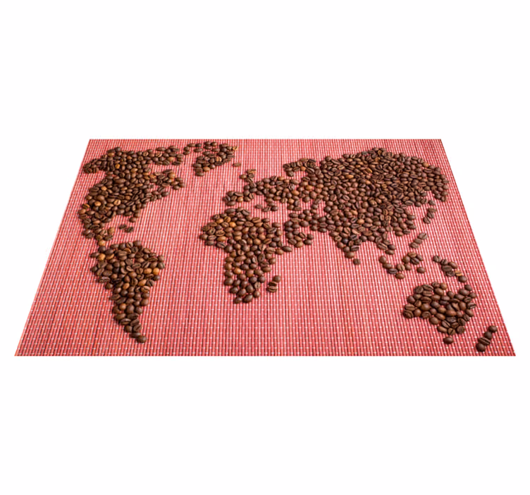 Set de table original carte du monde cafés - TenStickers