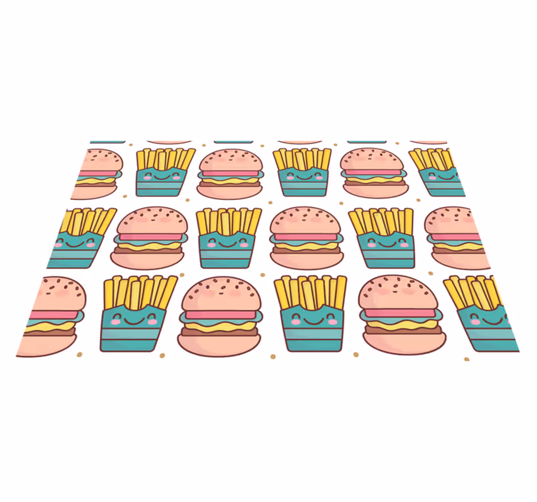 Set de table enfant motif joyeux burger - TenStickers