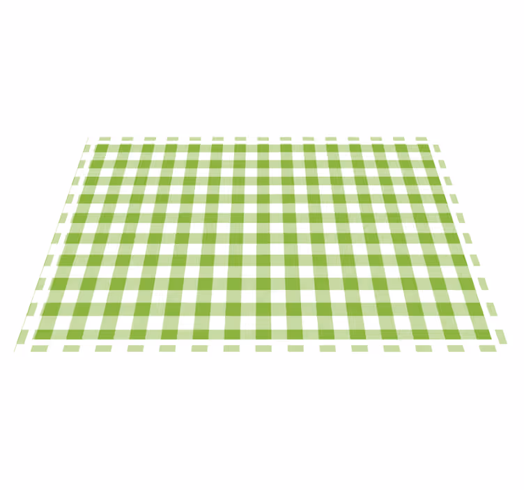 Set de table motif vichy vert - TenStickers