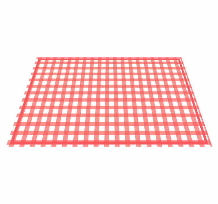 Set de table motif carreaux rouges - TenStickers