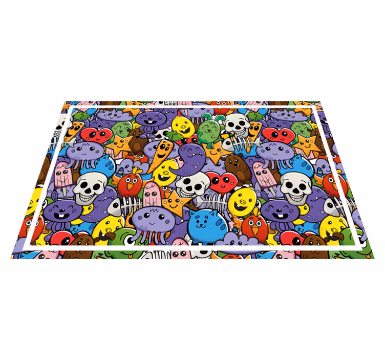 Set de table enfant personnages de dessin animé colorés - TenStickers